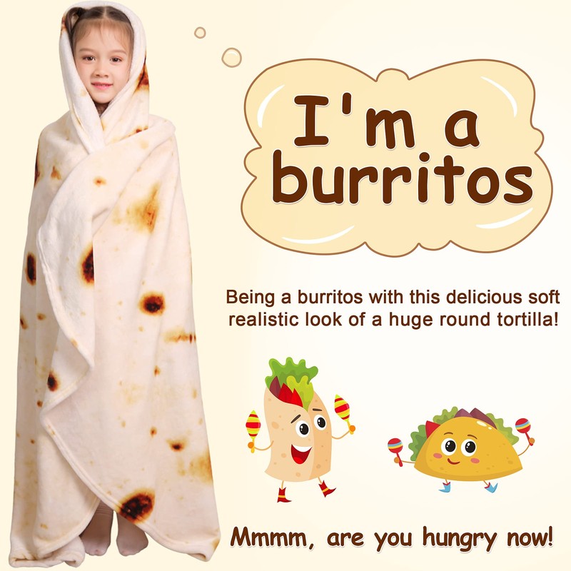 mermaker - Manta de doble cara, con diseño de Burritos