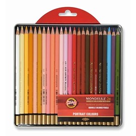 KOH-I-NOOR Mondeluz Portrait Aquarellstifte, 24 Stück