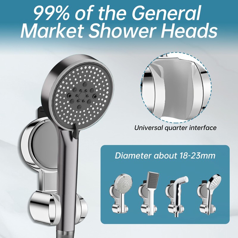 Shower Head Holder Suction Cup Shower Holder No Drilling Strong