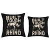 Rhino Build Tough Like A Rhino Animal Throw Pillow