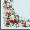 Tablecloth with Rose Print Motif Table Runner 100% Polyester Spring