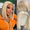 13X4 HD Transparent 613 Blonde Bob Wig Human Hair Lace