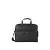 HUGO Stacked Logo Leather Briefcase, Black Currant, PCE.