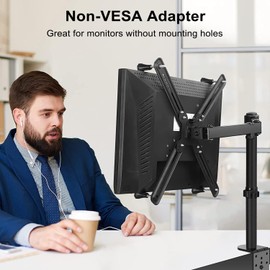 suptek Non-VESA adapter of monitor arm mount kit for 13-32 inch screens, suitable for 75 x 75 mm 100 x 100 mm WK002