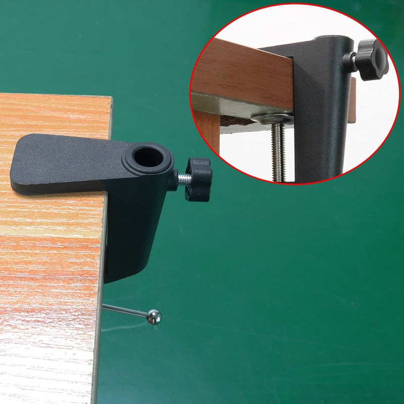Ruiwaer Black C-Clamp Cantilever Bracket Clamp Holder Desk Lamp Clip