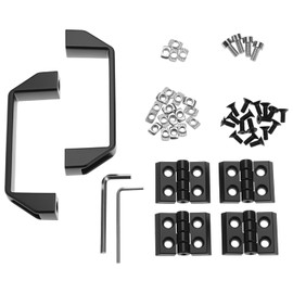 QWORK 2 Sets 2020 Series Door Handle and Frame Hinges Install Kit for 2020 Aluminum Extrusion Profile Slot 6mm