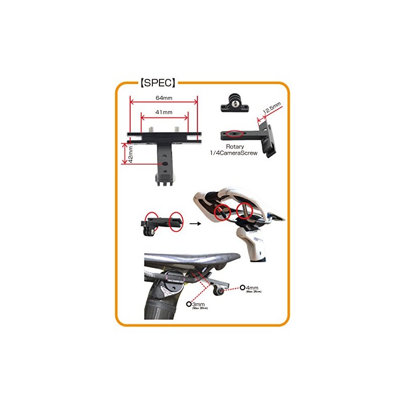 REC-MOUNTS Type 2 Saddle Rail Mount for Garmin VIRB Elite