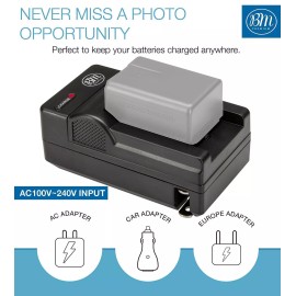 BM Battery Charger for Panasonic HC-V110 HC-V130 HC-V160 HC-V180 HC-VX981