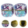 GRIRIW 2pcs Tea Storage Can Airtight Round Tea Container and