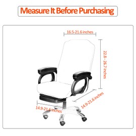 SARAFLORA Office Chair Cover- Medium, Dark Pink- Removable Computer Chair Cover for Office Chair with Zipper for Universal Rotating Chair Desk Chair Cover Chair Seat Washable Protector for Pet