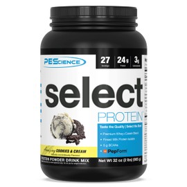 PEScience Select Protein, Cookies and Cream, 27 Serving, Premium Whey and Casein Blend