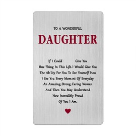 Viayen Christmas Card for Daughter- To a Wonderful Daughter Birthday Xmas Gifts from Mom and Dad- Valentines Mother's Day