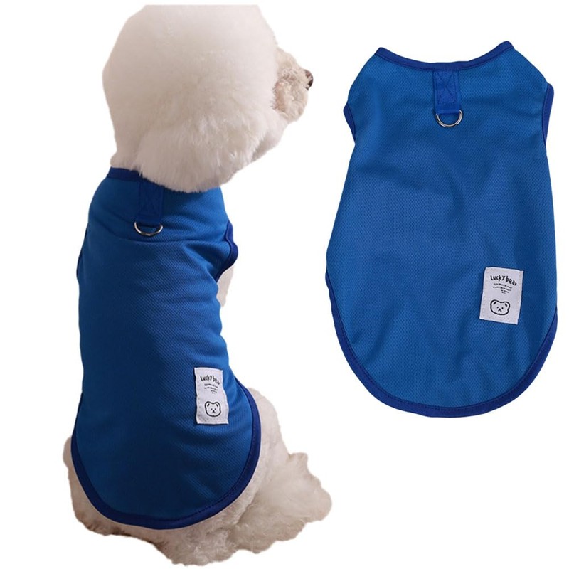 Tangpan - Paquete de 2 camisas para perros, suaves, transpirables,