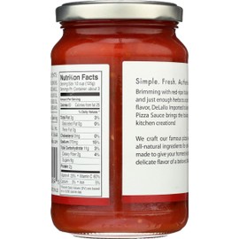DeLallo Margherita Style Pizza Sauce, 12.3oz Jar, 6-Pack