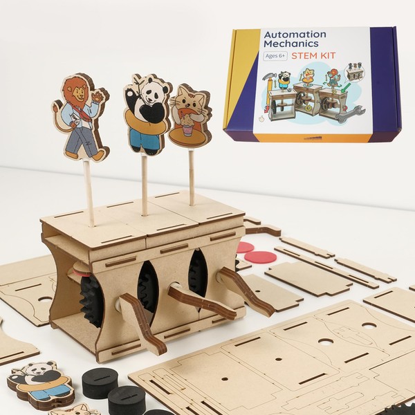 Sephywans Wooden STEM kits for kids age 8-10 5-8, Mechanical