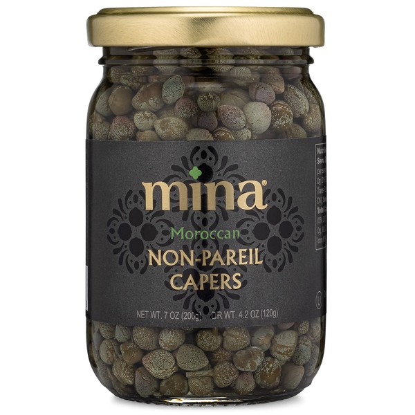 Mina Capers Non Pareil - 7 onzas - El condimento mediterráneo perfecto para decorar
