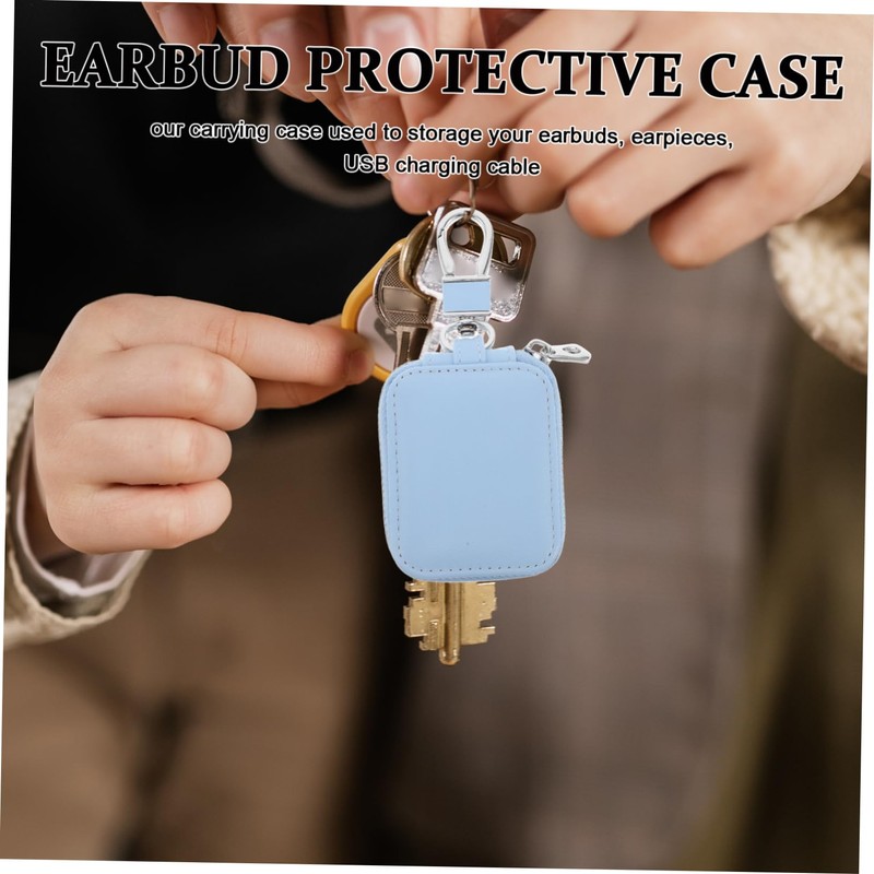 Sosoport Portable Earbud Case Holder Durable PU Protective Carrying Case
