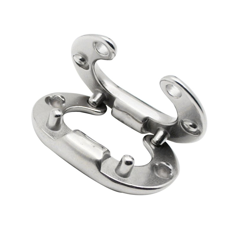 heyous 2PCS Stainless Steel Chain Link M8 Silver Chain Link