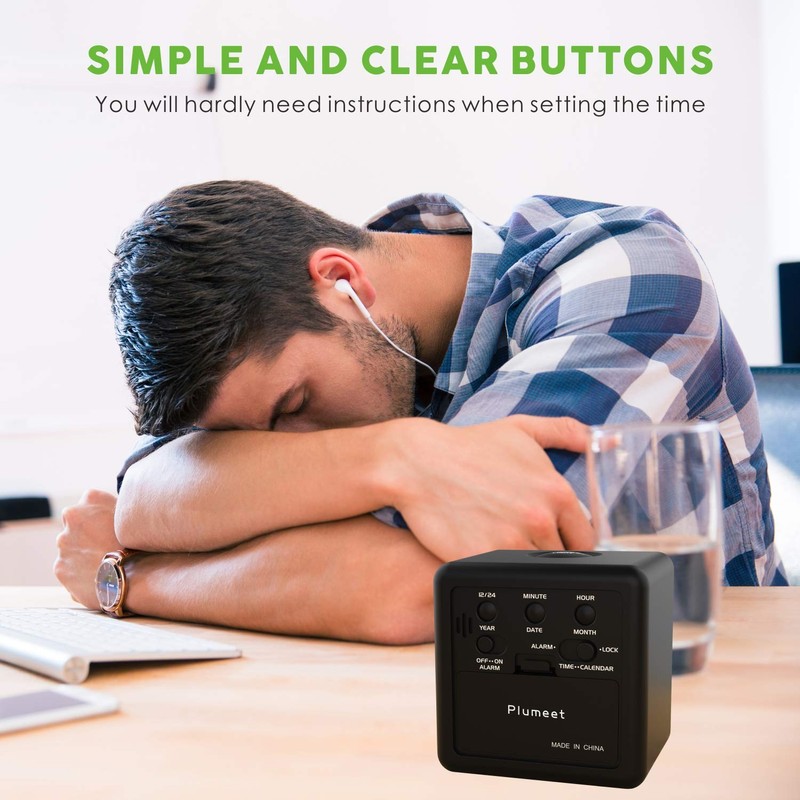 Plumeet Digital Alarm Clock Kids Alarm Clock with Snooze and