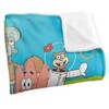 Spongebob Blanket, 36"x58" Spongebob Group Scene Silky Touch Super Soft