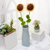 FINGERINSPIRE 2pcs Handmade Knitted Sunflower with Bouquet Package Bag Artificial