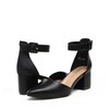 DREAM PAIRS DREAM PAIRS Womens Low Heel Pump Shoes, Black/Pu