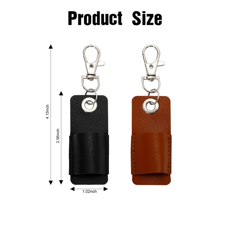 6 Pcs Anti-Lost Leather Pen Holder with Clips, Portable Lanyard