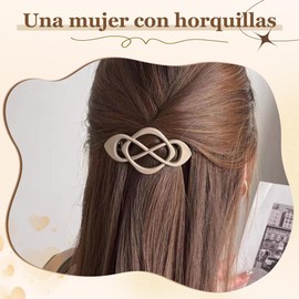 4 Horquillas Francesas Vintage 2026 Nuevas, Accesorios para Cabello de Mujer, Sujeción Fuerte y Antideslizante (C)