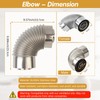 3"x5" elbow Vent Kit Elbow Compatible with Navien Rinnai Rhemm