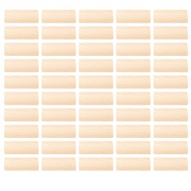 Wood Tenon, 50 Pcs Domino Tenon 10x50mm Loose Tenons Flat Wood Dowel Solid Beech Wood Tenon Insertion Block for Woodworking Furniture, lumber