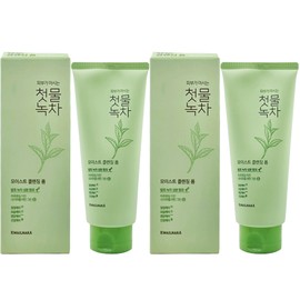 Kwalilnara First Water Green Tea Moist Cleansing Foam x 2 Moisturizing Foam Fluffy Face Wash / 과일나라 첫물녹차 모이스트 클렌징 폼 x2개 보습 거품 솜털 세안