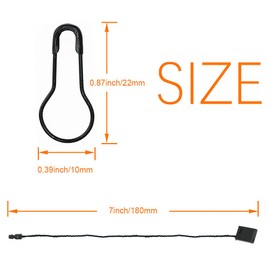 500 cierres de nailon negro y 500 pines de metal negro de 0,8 pulgadas para tierra y ropa para manualidades y bricolaje