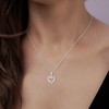 Planetys - 9ct Gold Diamond Setting Heart Necklace - Length