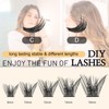 QUEWEL Individual Eyelashes 72 Pcs DIY Cluster Lashes D Curl