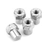 QWORK Car Positive Negative Battery Post Terminal, 4 Pair Zinc