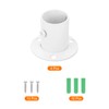 uxcell Closet Rod Bracket, 4Pcs Stainless Steel Flange Closet Holder,
