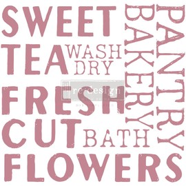 Prima Marketing 652616 Re-Design Decor Clear Cling Stamps 12 x 12 Inches Sweet Tea