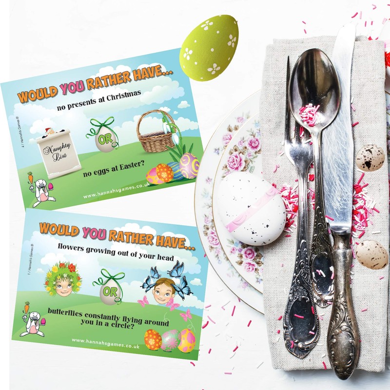 Easter Would You Rather Game - 20 A6 Postcard Sized
