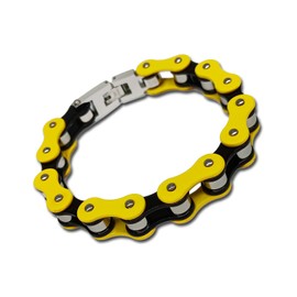 Dream Apparel Mens Stainless Steel Bike Chain Motorcycle Chain Bracelet for Women, Heavy Duty Metal Biker Bracelet, Bicycle Link Chain Bracelet, M