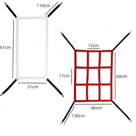 CAASFOOY 2Pcs Baseball Pitching Net Set, Softball Pitching Target Practice Throwing Nets, Portable Hitting Trainer for Improving Hitting Accuracy