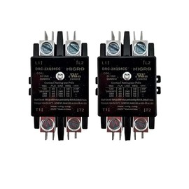 Migro 40 Amp 2 Pole NEMA 600V HVAC Heavy Duty Definite Purpose Contactor – 24V Coil, Motor Load 40A and Lighting Load 50A (2 Pack)