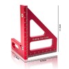 Fogari Square Protractor, 3D Multi-Angle Measuring Ruler for Woodworking, 45/90