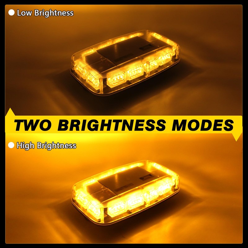 OPL5 Rechargeable Amber Emergency Strobe Light Wireless Battery, 48 LED