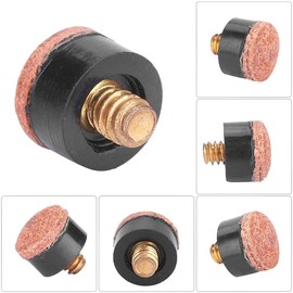 CENPEK Screw on Tips 10 mm 0.4 inch Cue Tips Screw On for Pool Cues and Snooker Easy to fit, 20 pieces Brown