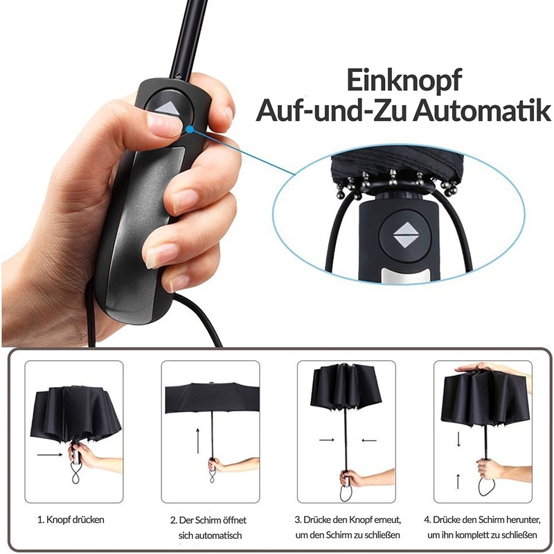 TRAVANDO ® Automatic Umbrella - Stormproof up to 150 km/h