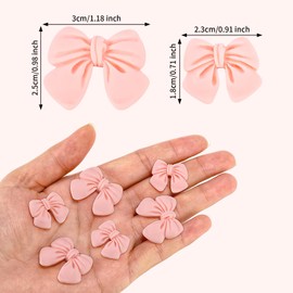 Lyreh 30 Stückcupcake Deko Schleife Rosa, Groß und Klein Harz Kuchen Topper Schleife für Hochzeit Geburtstag Babyparty Brautverlobung Junggesellinnenabschied Dessert Dekor