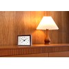 INTERZERO Wooden Desk Clock Japanese Handcrafted Solid Wood Clock Silent