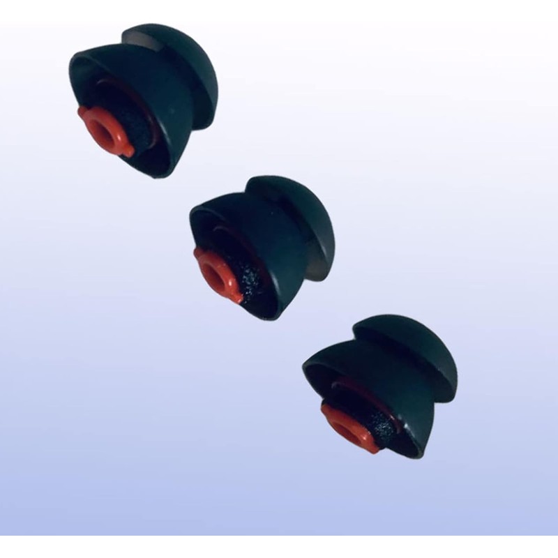 3Pcs Black Earplugs Silicone Earplug in-Ear Mount Ear Tips ForPlantronics