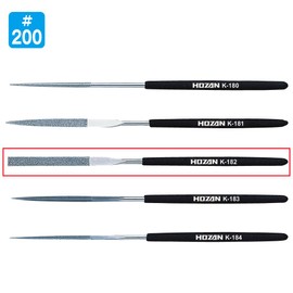 ホーザン(HOZAN) ダイヤモンドヤスリ 硬質素材や熱処理素材の精密加工に 粒度:#200 形状:平 先端サイズ:5.8×1.1mm K-182
