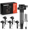 A-Premium Set of 6 Ignition Coil Pack and Iridium Spark